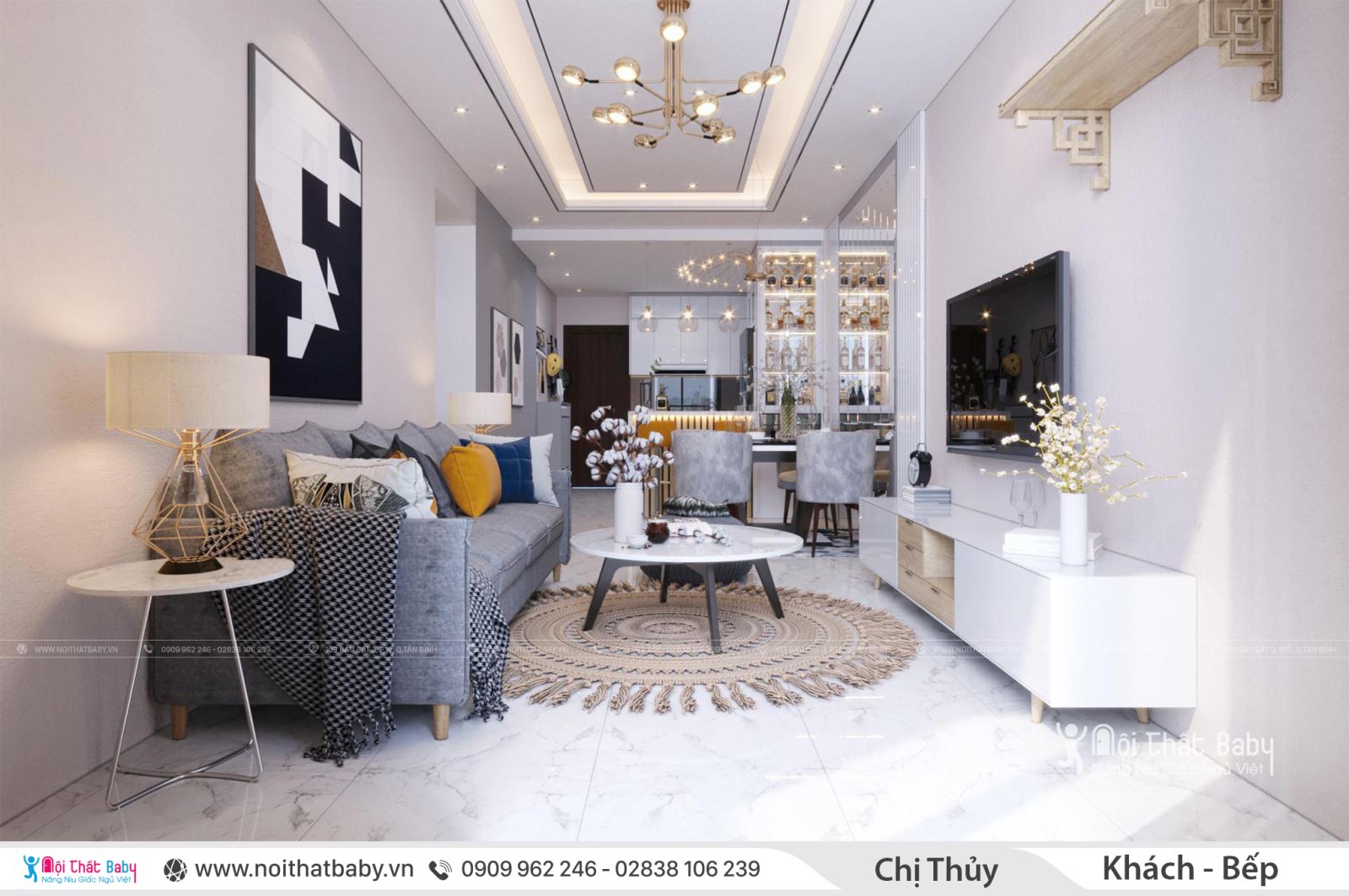 Nội thất nguyên căn chung cư Lexington quận 2
